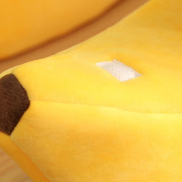 Banaanin muotoinen kissanpetitalo, hauska, söpö, kodikas, lemmikkieläimen kissanpesä, lämmin, mukava, pehmeä, pestävä, keltainen L Yellow