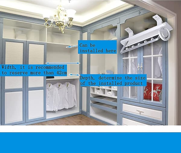 (SC) Telescopic wardrobe hanger for wardrobe - High-load pull-out clothes rail trouser hanger