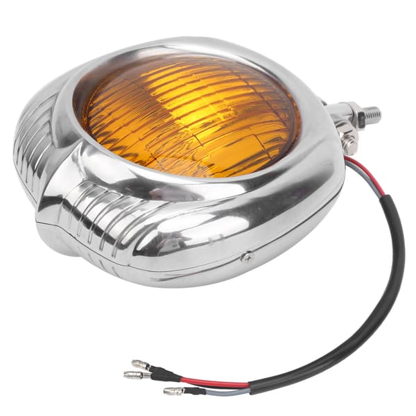 (SC)12V Front Headlight High Strength Aluminum Alloy 10mm Bolt Mount Universal for Retro Motorcycle