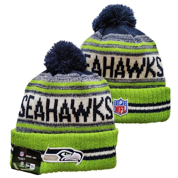 NFL Unisex Vuxen Amerikansk Fotboll Sport Stickad Mössa Fleecefodrad One Size Fits All Seattle Seahawks