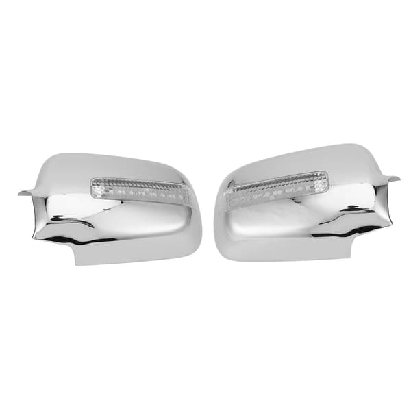 (SC)2 Sæt Sidespejlkapper Bakspejlkapper med LED-blinklys ABS Krom til RD4 RD9 CR-V 2002-2006