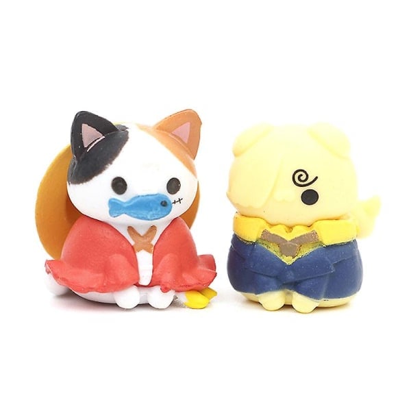 One Piece Kattmodell Handgjord Cosplay Bilprydnader Twisted Egg Blind Box Doll -ES Flerfärgad 8 st