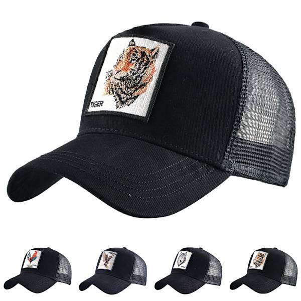 Piirretty baseball-lippis Cap eläimet Mesh Cap ulkona W Wolf