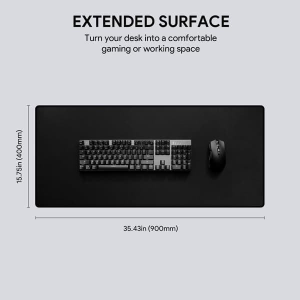 (SC)Nya XXL Gamer Musemåtte, 900x400x4mm Gaming Musemåtte til PC, Stor D