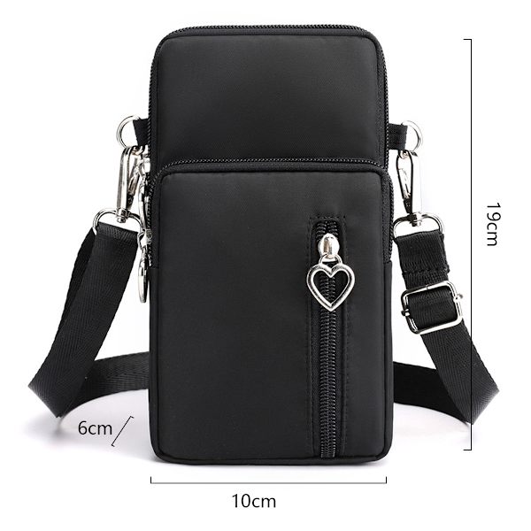 Liten crossbody-plånbokstelefonväska för damer