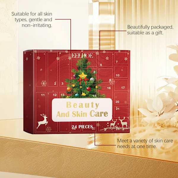Flickor Adventkalendrar Kalender 24 Stycken Hudvård Presentask Jul Nedräkningskalender Hudvård Set