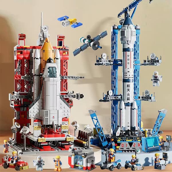 (SC)Creative Building Set Space Exploration for Kids, STEM Space Engineering Educational Toy with Learning Through Play Concept, Countless Toy Possibilities