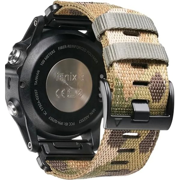 22 26mm Nylon Militærrem Til GARMIN FENIX7 7X PRO 6 6X Blød Holdbar Rem Krop Til 965 Instinct Udskiftning Scorpion camouflage