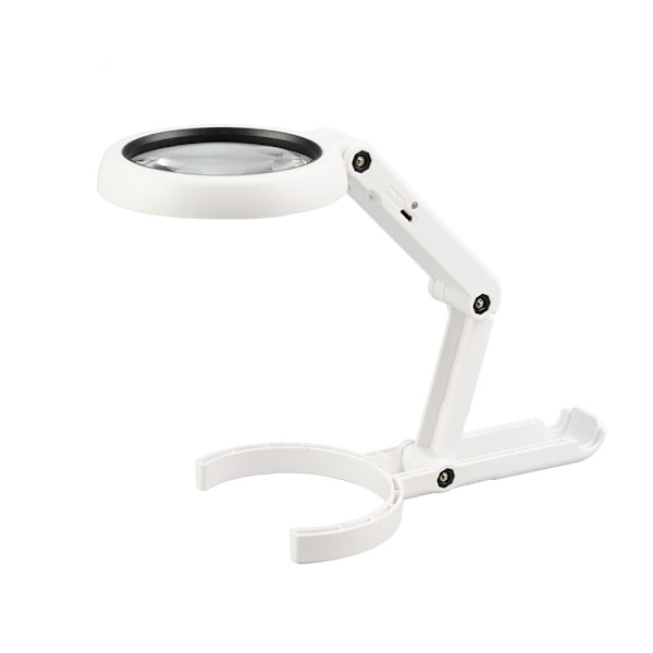 Stor Lup med LED-lys Foldbar Lup Stand Læsebord