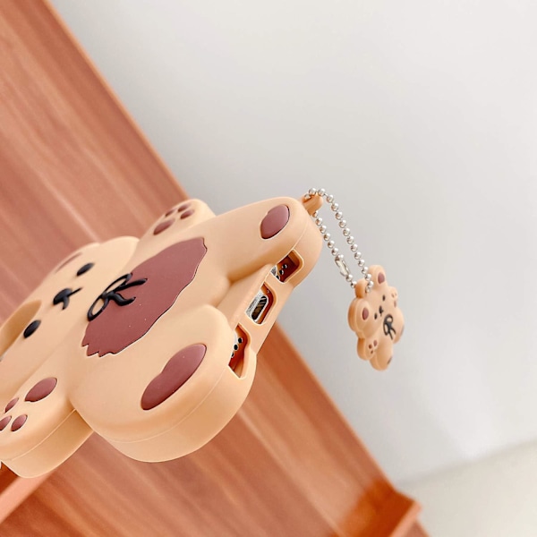 Kawaii-mobilskal för Iphone 13, sött tecknat björn-mobilskal med nyckelring Teddybjörn-mobilskal 3D-skal Mjukt silikon Stöttåligt skydd Flickor