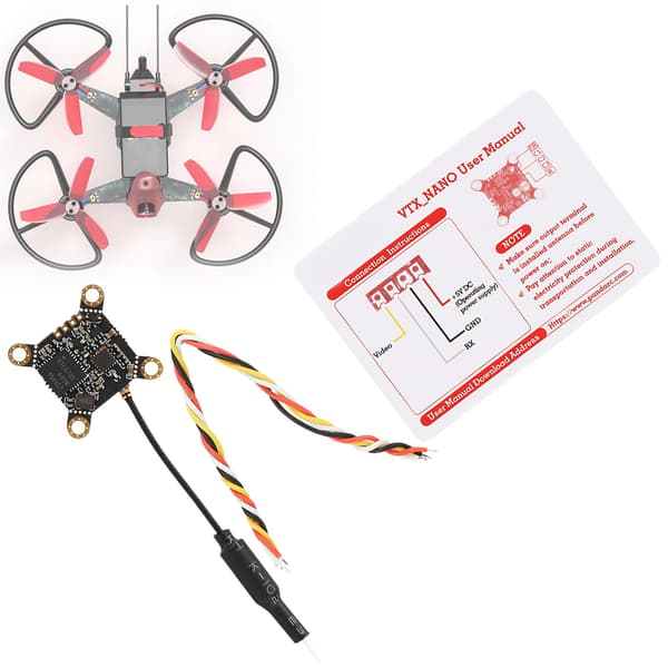 (SC)VT5804 Nano Video Transmitter 5.8G 40CH 0mW~400mW OSD Adjustable FPV Transmitter