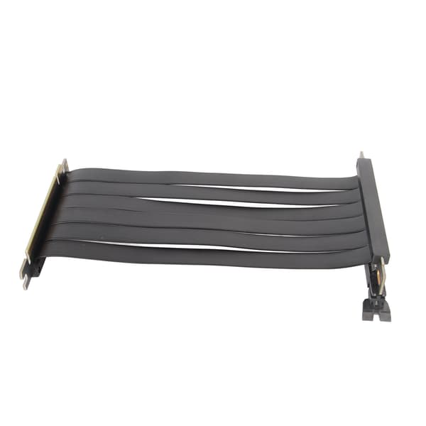 (SC)PCIe 3.0 X16 Riser Cable 180 Degree High Speed Flexible Dual Reverse GPU Extension Black 70cm 27.6in