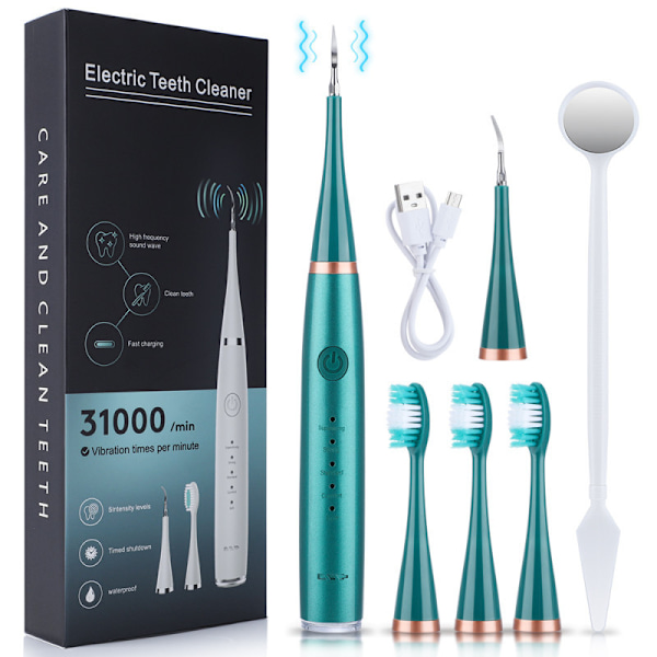 Electric Toothbrush Set Household Six-in-One Electric Toothbrush Tartar Removal and Teeth Cleaning and Beauty Instrument