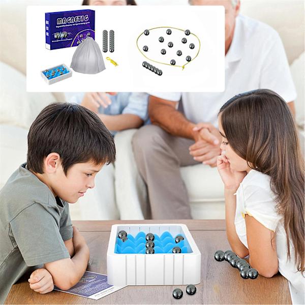 Schackspel med magnet, magnetisk schackbräda, magnetisk schackbrädespel, magnetisk schackeffekt, träning av koncentration, schackpussel för barn, tänkande, par