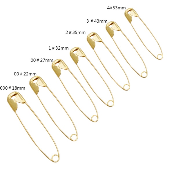 Mini Gyldne Sikkerhedsnåle, 22mm Små Kjolenåle, Rustfrit Stål Kunsthåndværk Pins, Små Piggede Pins til Tøjsyning (100 Stk, Guld)