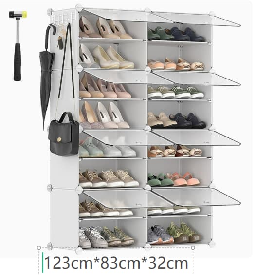 [SC]2026 New Modular Shoe Rack, 8 Compartments, Modular Storage Shelf, with Door