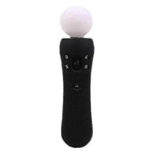 pc Til Playstation Ps Vr Move Motion Controller Skridsikker Silikone Gummi Beskyttelsesetui Sort Blå Rød Happy H [DB] Black