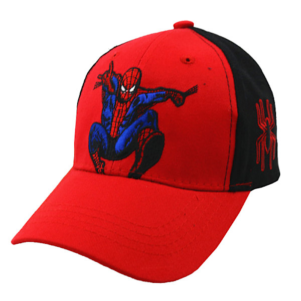 Spiderman keps utomhus baseballkeps Spiderman hiphop keps Röd+svart Red+black 48-53cm