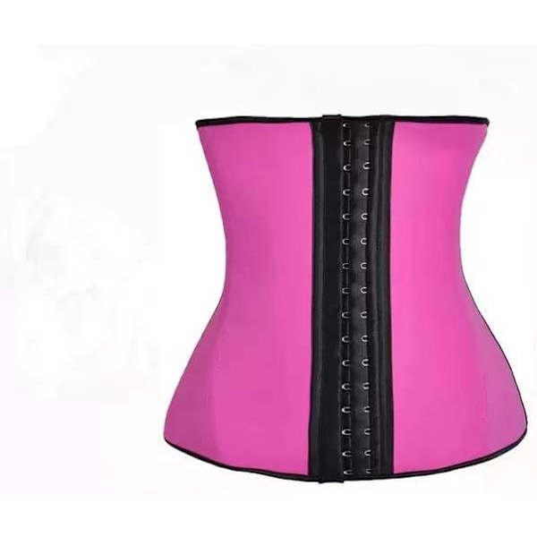 Midjetränare i naturlatex korsett Röd Red M