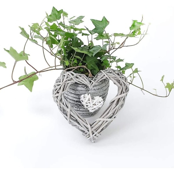 Dørkrans Viklet Hjertekrans Hjerteformet Rattan DIY Håndverk *H