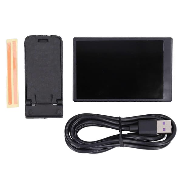 (SC)Computer Monitoring Secondary Screen Set 3.5 Inch Display with Bracket Data Cable Double Sided Tape