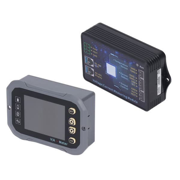 (SC) Batterimonitor 400A 2,4 tommer Ultra Clear Display med Shunt 0-120V Spenningsstrømmåler