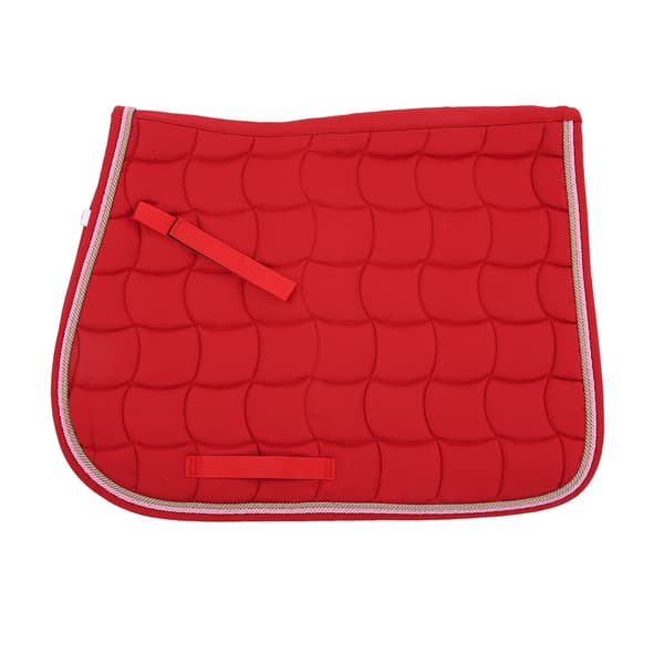 (SC)Breathable All-Purpose Saddle Pad with Handle and Girth for Horses Large Red