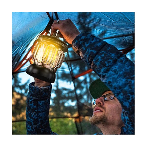 3500 Ma Ulkokäyttöön Tarkoitettu Camping-lamppu LED Retro Hevoslyhty Kannettava Telttalamppu Kätevä USB-lataus C