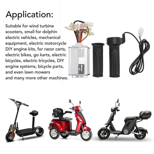 (SC)36V 1000W Brushed Motor Controller Throttle Grip Kit for Electric Motorcycles Bikes Tricycles Scooter