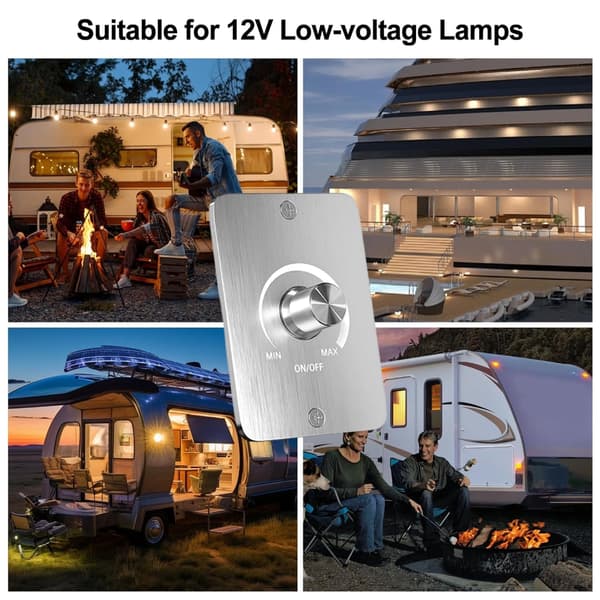 Små 12V LED-dæmperafbrydere 3-leder-afbryder til tilpasselig lysindstilling