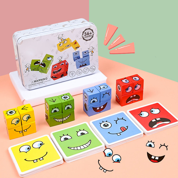 Bytt ansikt Rubiks kube leker Gratis matchende foreldre-barn interaktivt blokkleke for huset Iron Box