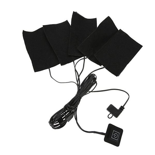 Justerbar Temperatur Elektrisk Tøjvarmer USB Varmelegeme Fem Puder med Varmeelementer for Effektiv og Sikker Varmeterapi