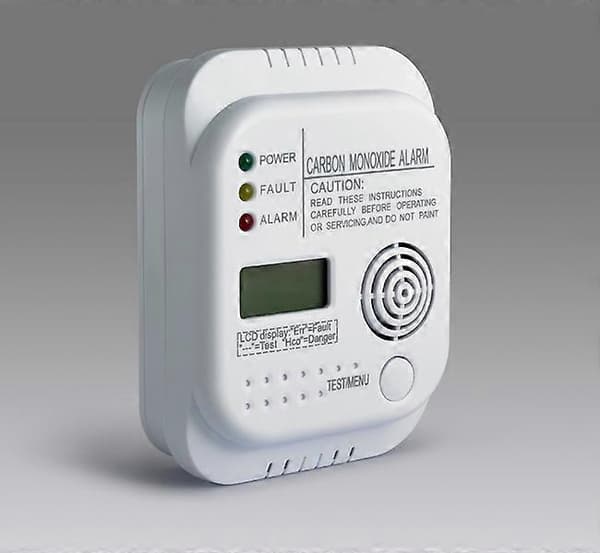 (SC) Karbonmonoksiddetektor, batteridrevet, gassdetektor med display og termometer