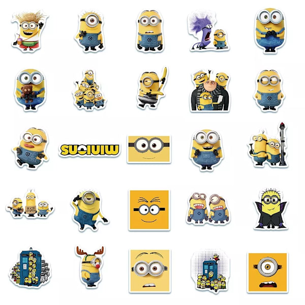 50 st Despicable Me Minions Cartoon Stickers Barnkalas Påse Dekal Laptop Bagage