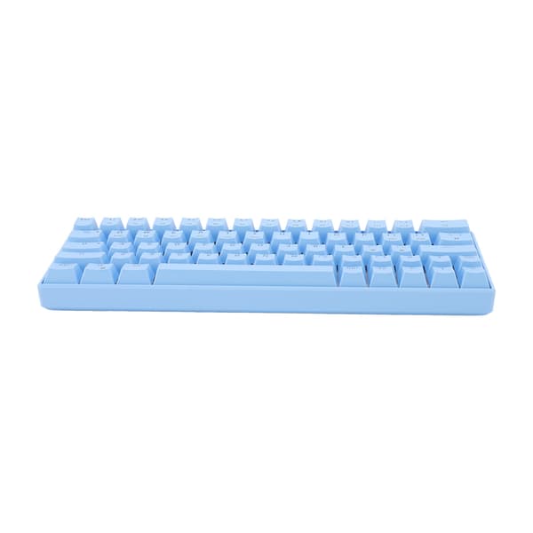 (SC) Mechanical keyboard 64 keys white light 3 modes ergonomic layout 4 optional switches blue keyboard for WIN blue switch 0.2