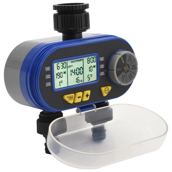 (SC)vidaXL Automatic Digital Irrigation Timer with Dual Outlet multifärg multicolor