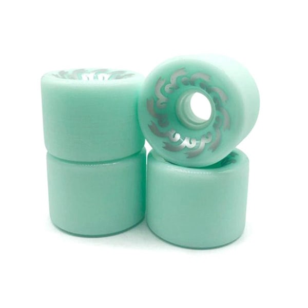 4 stk. skateboardtilbehør, dobbelt warping, 70x51 mm, 82a glideplade, slibeskive, longboardhjul