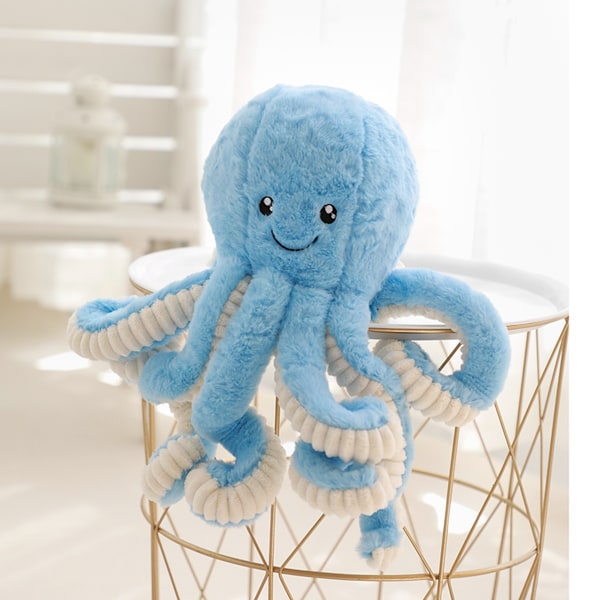Bläckfiskdocka söt bläckfisk plyschleksak simulering havslevande djur docka bästsäljare Bläckfisk--Lila 18cm Octopus--Purple
