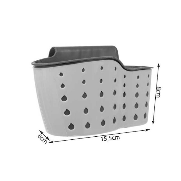 Svamp hållare Avloppskorg Disk Grey grå