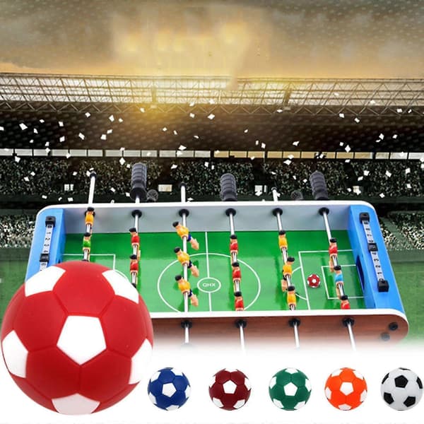 (SC)Bordfodbold 6 stk. Bordfodboldbolde 32mm Mini Fodboldbolde Erstatning til Bordfodboldbord Spiltilbehør