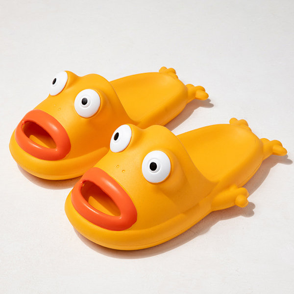 global Hot Sale Froske Tøfler Sommer Søt Tegneserie Hjem Baderom Sklisikre Tøfler gul 38-39 yellow