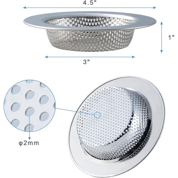 2 st diskbänksil för de flesta diskbänkskorgar, uppgraderad dubbellagers säker design diskbänksil (11,4 cm).