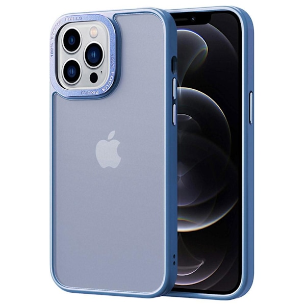 iPhone 12 Pro Max Skal Klassisk Hybrid Matt Babyblå
