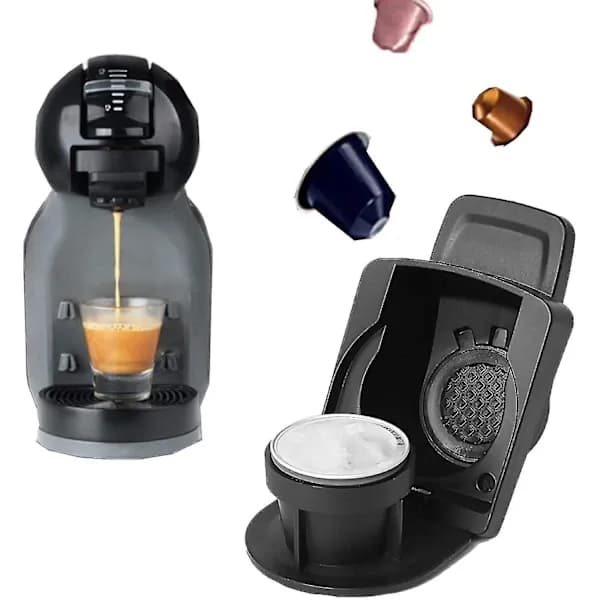 (SC)[CA] Kapseladapter - Kaffemaskin Kapselkonverterer - Integrert Flip Design Engangs