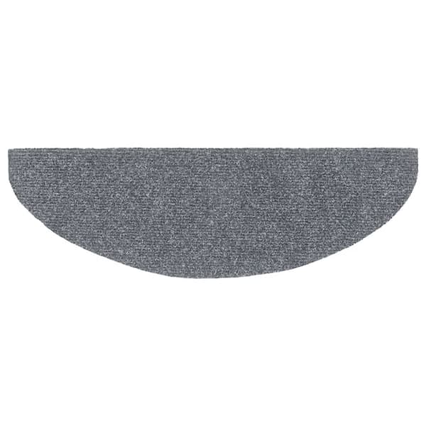 (SC)vidaXL Stair Mats Self-Adhesive 10 pcs 65x21x4 cm Light Grey Semicircular Large grå gray