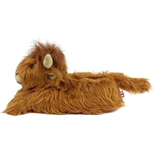 Highland Cattle Tofflor, Fluffiga Skotska Highland Cow Tofflor Plysch