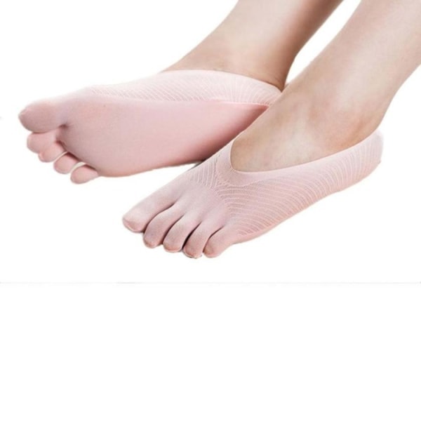 5-pack osynliga tåstrumpor / tåstrumpor dam - vita