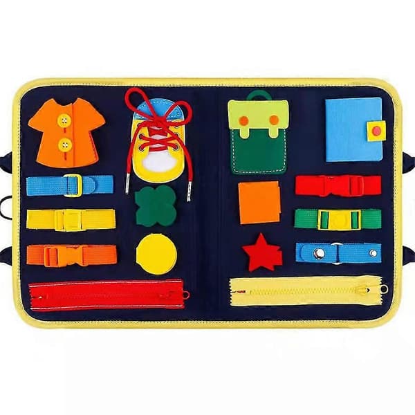 (SC)Educational Soft Fabric \"Busy Board\", Sensory Learning Tool for Preschoolers
