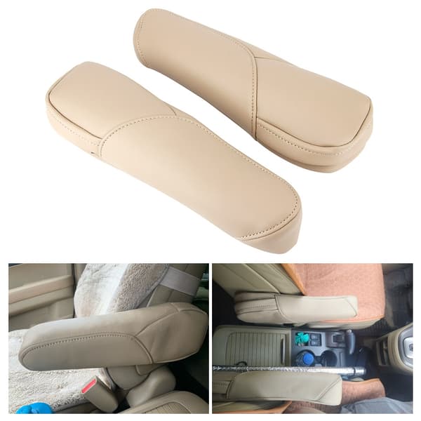 (SC)2 pcs Armrest Covers Driver/Passenger Side Microfiber Leather Fits Honda CRV 2007-2009