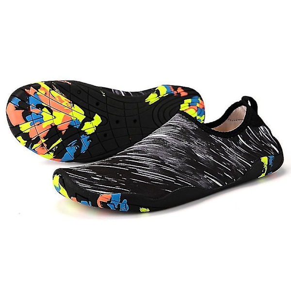 Unisex Voksne Hurtigtørrende Barefoot Strand Sko Pool Svømning Dykning Surf Aqua Sko Vand Sort black 42